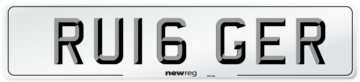 RU16 GER Number Plate from New Reg